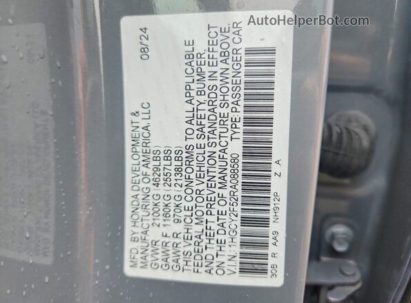 1HGCY2F52RA088580 2024 HONDA ACCORD Gray Vista del compartimento del motor