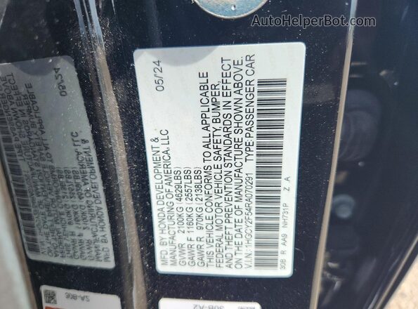 1HGCY2F54RA070291 2024 HONDA ACCORD Черный Вид подкапотного пространства