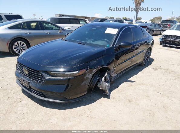 1HGCY2F55PA000277 2023 HONDA ACCORD Black Առջևի ձախ երեք քառորդ տեսարան