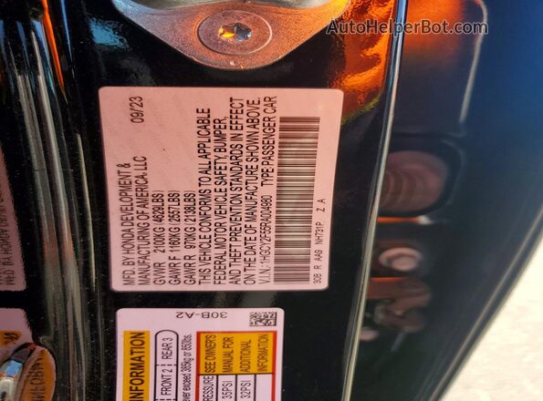 1HGCY2F55RA004980 2024 HONDA ACCORD Black Вид підкапотного простору