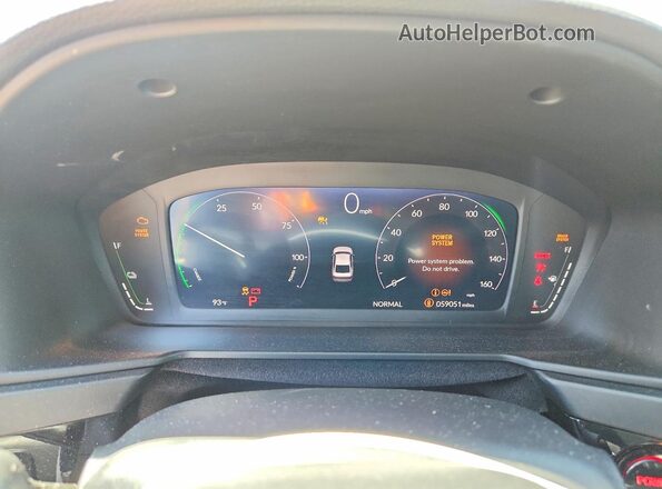 1HGCY2F55SA038052 2025 HONDA ACCORD White Vista del cuadro de instrumentos