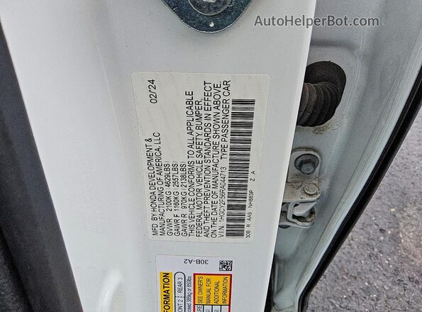 1HGCY2F56RA044713 2024 HONDA ACCORD White ძრავის განყოფილების ხედი