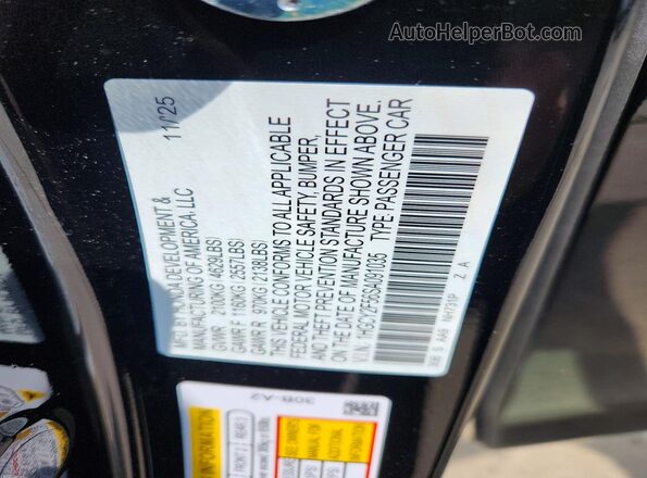 1HGCY2F56SA091035 2025 HONDA ACCORD Black VIN sticker view