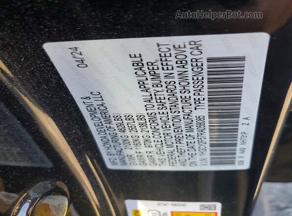 1HGCY2F57RA058085 2024 HONDA ACCORD Черный Вид наклейки с VIN-кодом