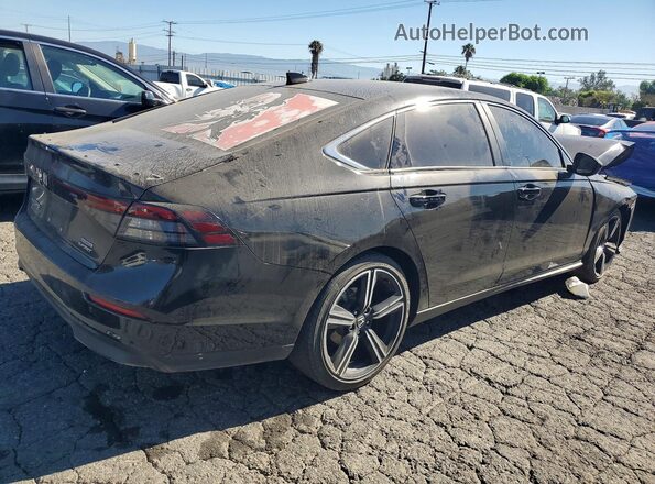 1HGCY2F57RA058085 2024 HONDA ACCORD Черный Задняя правая четверть