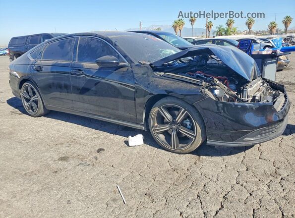 1HGCY2F57RA058085 2024 HONDA ACCORD Черный Передняя правая четверть