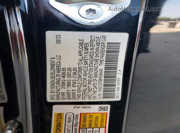1HGCY2F58PA066435 2023 HONDA ACCORD Black Vista del compartimento del motor