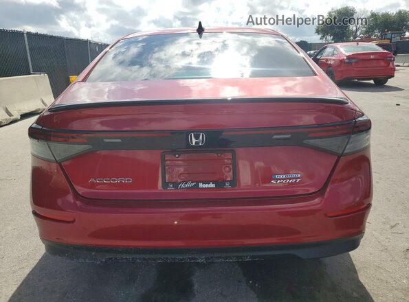 1HGCY2F58RA051839 2024 HONDA ACCORD Red Вид ззаду