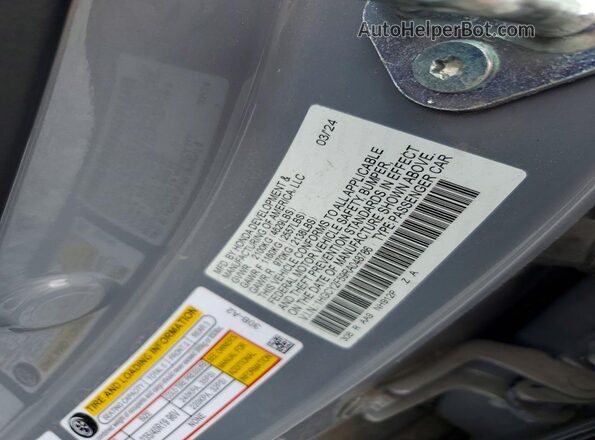 1HGCY2F59RA048786 2024 HONDA ACCORD Gray VIN կոդի պիտակի տեսք
