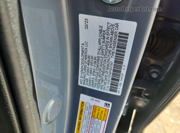1HGCY2F62PA007647 2023 HONDA ACCORD Gray Widok komory silnika