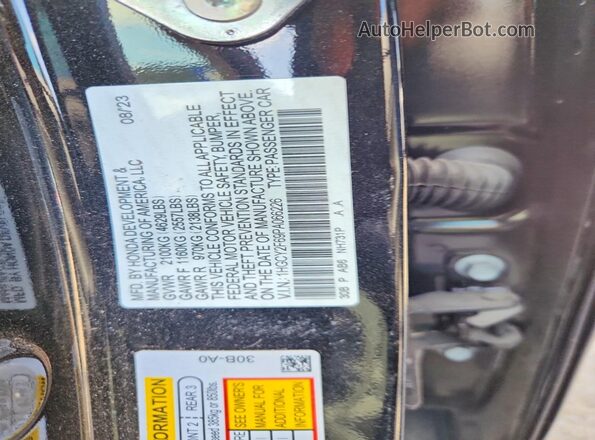 1HGCY2F69PA066226 2023 HONDA ACCORD Black Engine compartment view