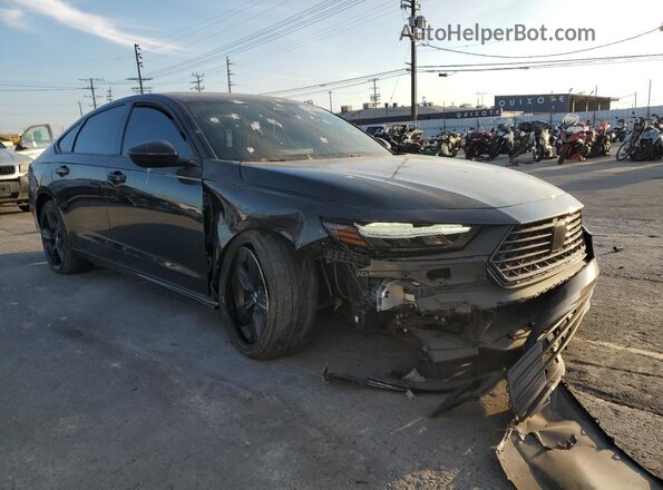 1HGCY2F73PA067946 2023 HONDA ACCORD Black Передня права чверть