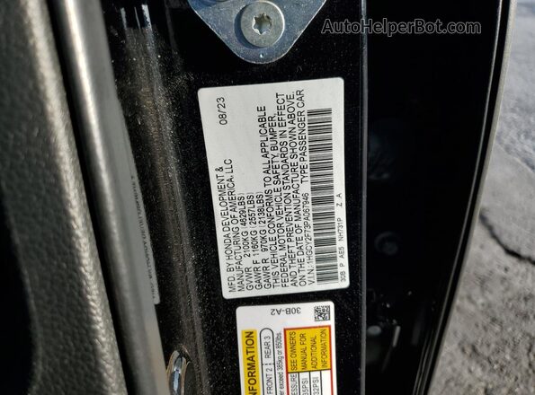 1HGCY2F73PA067946 2023 HONDA ACCORD Black Вид підкапотного простору