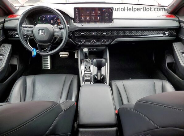 1HGCY2F73PA070183 2023 HONDA ACCORD Red Вид панелі приладів