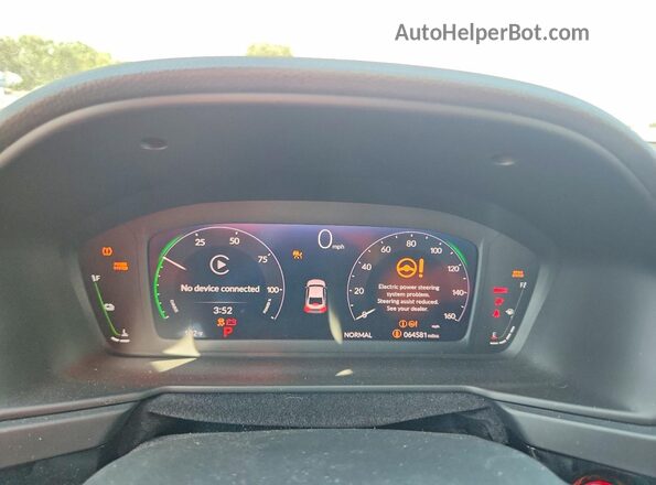 1HGCY2F75SA045360 2025 HONDA ACCORD White ხელსაწყოთა პანელის ხედი