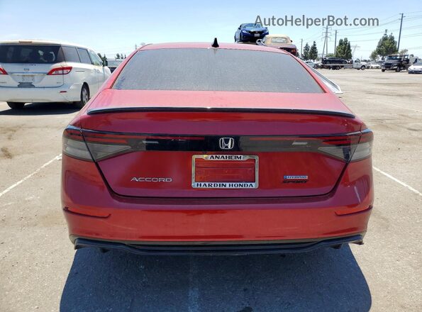 1HGCY2F76PA018661 2023 HONDA ACCORD Красный Вид сзади