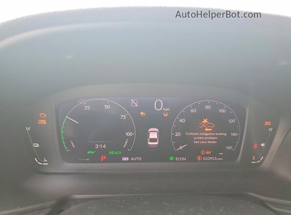 1HGCY2F76SA000363 2025 HONDA ACCORD Red Widok zestawu wskaźników