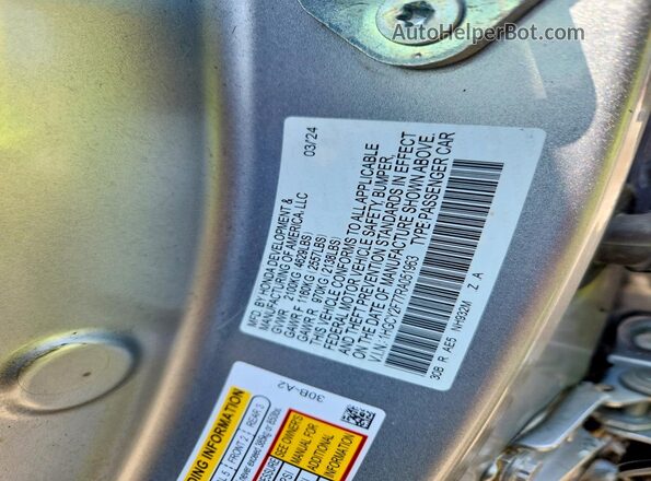 1HGCY2F77RA051963 2024 HONDA ACCORD Silver Widok komory silnika