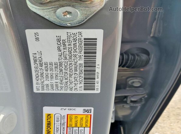 1HGCY2F78SA073508 2025 HONDA ACCORD Gray Vista del compartimento del motor