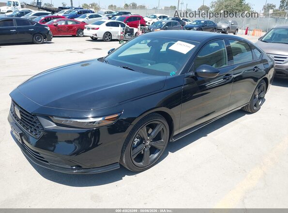 1HGCY2F79SA073081 2025 HONDA ACCORD Black Առջևի ձախ երեք քառորդ տեսարան