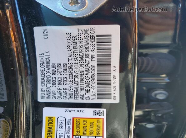 1HGCY2F87RA039398 2024 HONDA ACCORD Black ძრავის განყოფილების ხედი