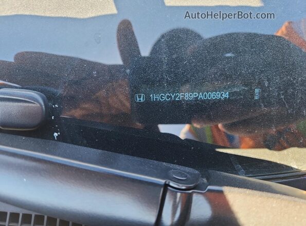1HGCY2F89PA006934 2023 HONDA ACCORD Gray Widok naklejki z numerem VIN