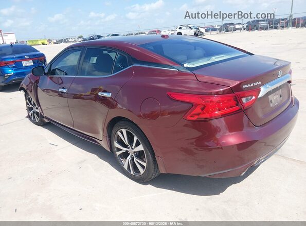 1N4AA6AP0GC447667 2016 NISSAN MAXIMA Burgundy უკანა მარცხენა