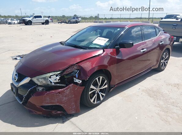 1N4AA6AP0GC447667 2016 NISSAN MAXIMA Burgundy წინა მარცხენა ხედი სამი მეოთხედიდან