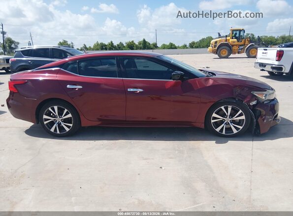 1N4AA6AP0GC447667 2016 NISSAN MAXIMA Burgundy უკანა სალონის ხედი
