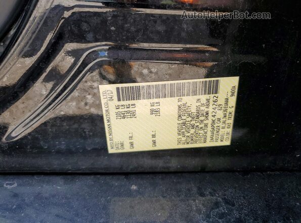 1N4AA6AP0HC424262 2017 NISSAN MAXIMA Black Engine compartment view