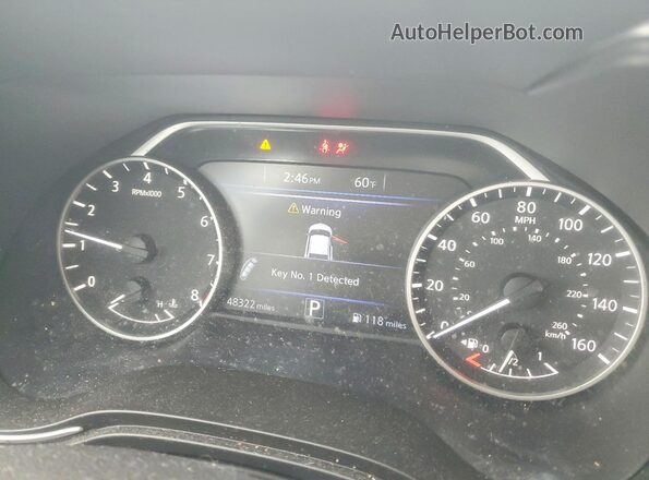 1N4AA6AP0JC402610 2018 NISSAN MAXIMA White Вид щитка приладів