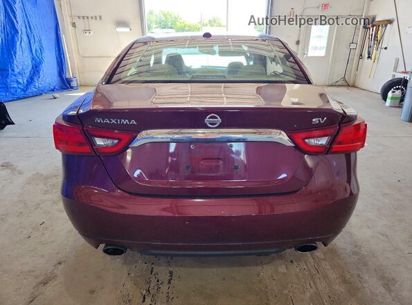 1N4AA6AP0JC404695 2018 NISSAN MAXIMA Burgundy Vista trasera