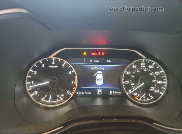 1N4AA6AP0JC404695 2018 NISSAN MAXIMA Burgundy Vista del cuadro de instrumentos