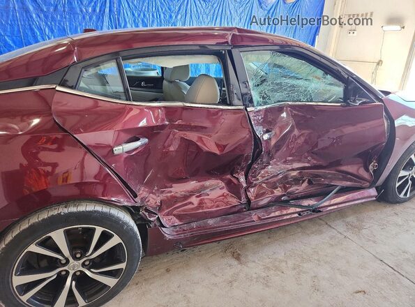 1N4AA6AP0JC404695 2018 NISSAN MAXIMA Burgundy Vista de los asientos traseros