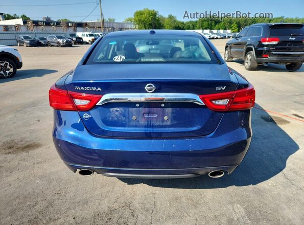 1N4AA6AP0JC408391 2018 NISSAN MAXIMA Blue Rear view