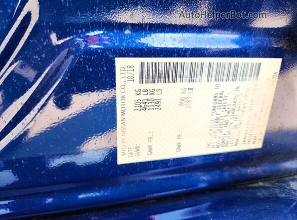 1N4AA6AP0JC408391 2018 NISSAN MAXIMA Blue Engine compartment view