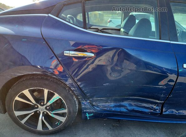 1N4AA6AP0JC408391 2018 NISSAN MAXIMA Blue Rear seats view