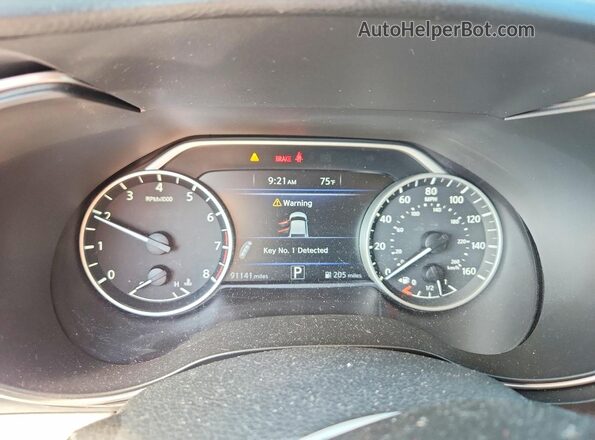 1N4AA6AP0JC408391 2018 NISSAN MAXIMA Blue Instrument cluster view