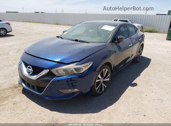 1N4AA6AP1GC405752 2016 NISSAN MAXIMA Blue Առջևի ձախ երեք քառորդ տեսարան