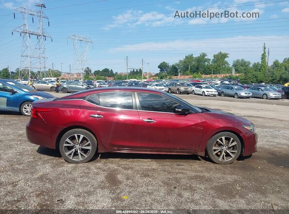 1N4AA6AP1GC439724 2016 NISSAN MAXIMA Maroon Rear interior view