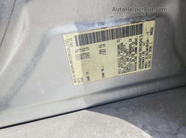 1N4AA6AP1GC904065 2016 NISSAN MAXIMA Серебряный Вид подкапотного пространства
