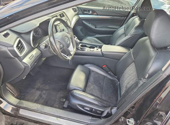 1N4AA6AP1HC419880 2017 NISSAN MAXIMA Black Widok wnętrza z przodu