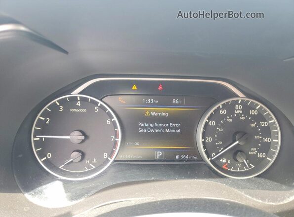 1N4AA6AP1JC365874 2018 NISSAN MAXIMA White Instrument cluster view