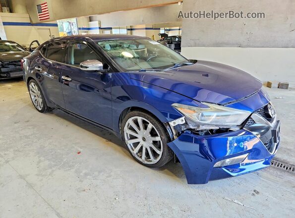1N4AA6AP1JC393870 2018 NISSAN MAXIMA Blue Передня права чверть