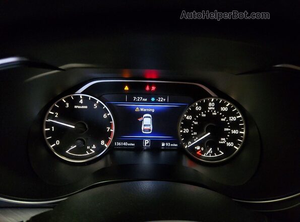 1N4AA6AP1JC393870 2018 NISSAN MAXIMA Blue Вид щитка приладів