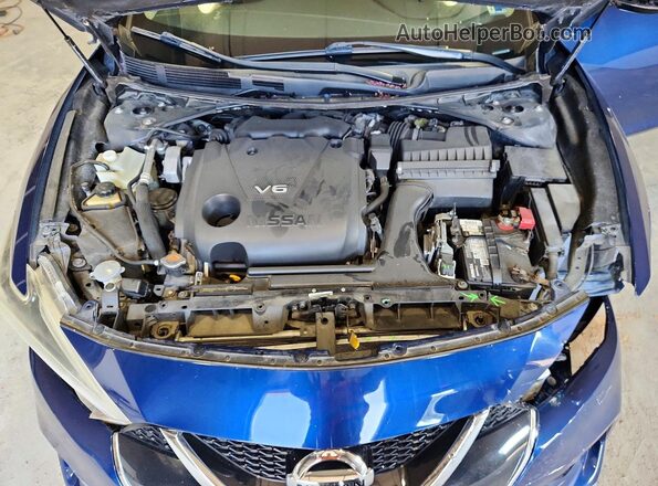 1N4AA6AP1JC393870 2018 NISSAN MAXIMA Blue Вид задньої частини салону
