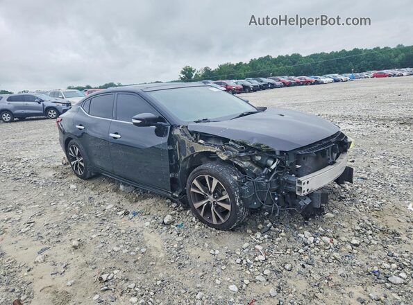 1N4AA6AP1JC395621 2018 NISSAN MAXIMA Черный Передняя правая четверть
