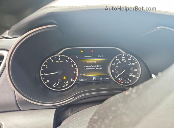 1N4AA6AP1JC395621 2018 NISSAN MAXIMA Черный Вид щитка приборов