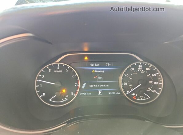 1N4AA6AP2HC387764 2017 NISSAN MAXIMA Black Вид щитка приладів