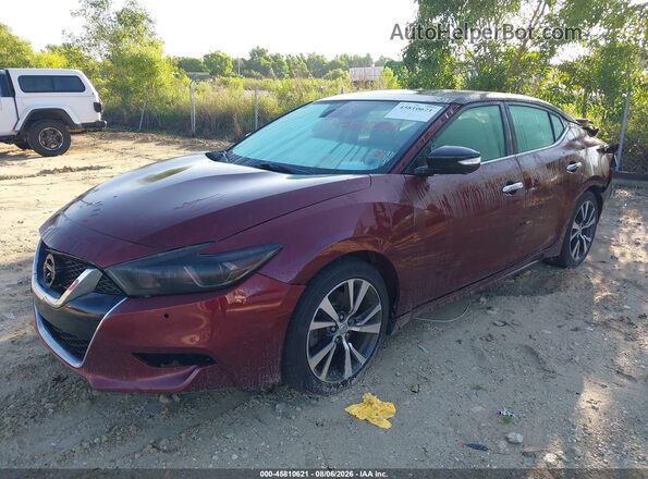 1N4AA6AP2HC423954 2017 NISSAN MAXIMA Maroon Przód lewy